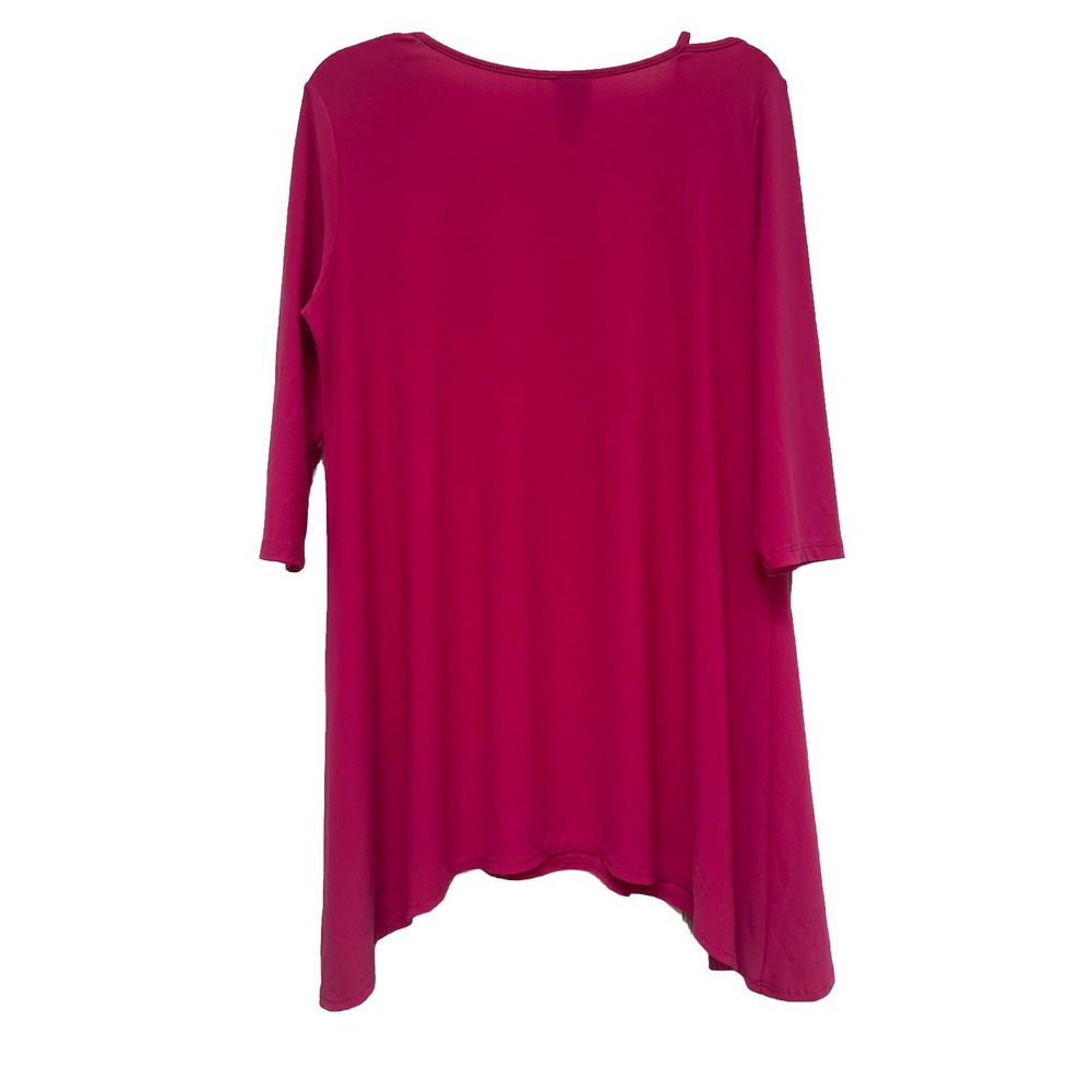 Clara Sun Woo Size M‎ Fuchsia Tunic 3/4 Sleeve - Picture 6 of 8